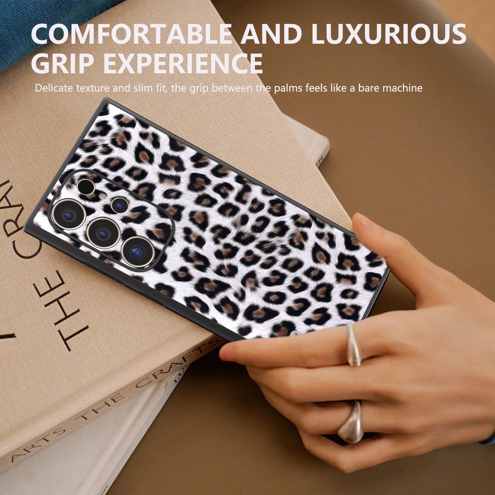 ABEEL For Samsung Galaxy S24 Ultra Case Leather Coated PC+TPU Back Phone Cover with Leopard Pattern ABEEL For Samsung Galaxy S24 Ultra Case Leather Coated PC+TPU Back Phone Cover with Leopard Pattern
